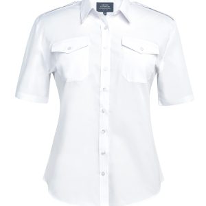 Dames pilotenblouse met korte mouwen