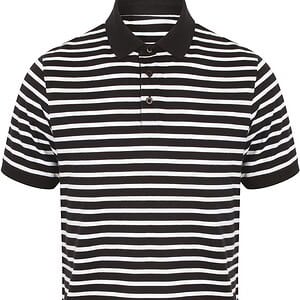 Striped jersey polo shirt