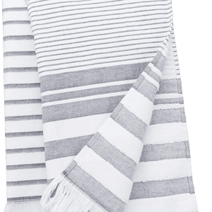 Gestreepte fouta met franjes