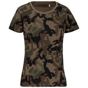 Dames-t-shirt camo korte mouwen