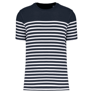 Marine-t-shirt ronde hals Bio heren