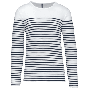 Gestreept heren-t-shirt lange mouwen