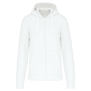 Ecologische herensweater met capuchon en ritssluiting
