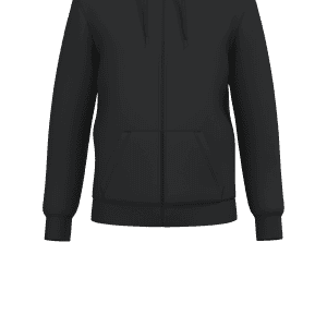 Gerecycled sweater met rits en capuchon uniseks