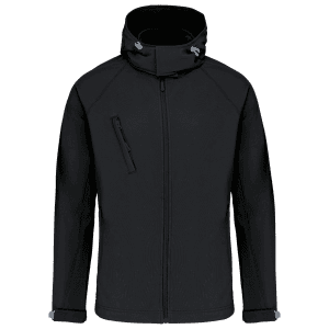 Heren softshell jas met afneembare capuchon