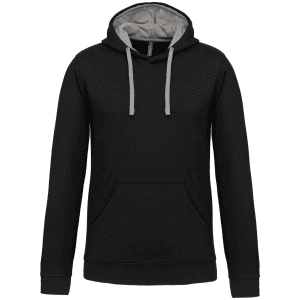 Sweater met contrasterende capuchon