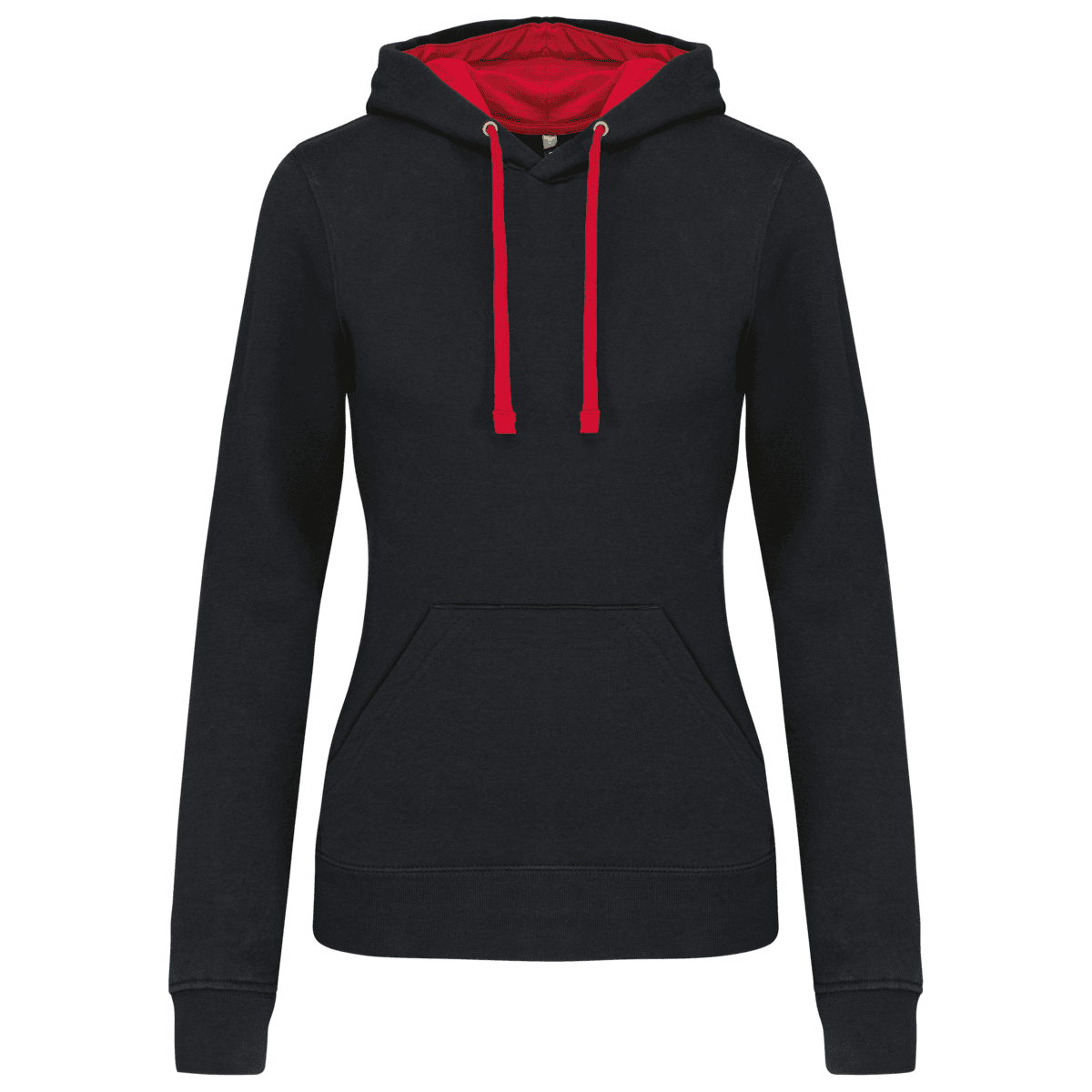 Damessweater met capuchon in contrasterende kleur