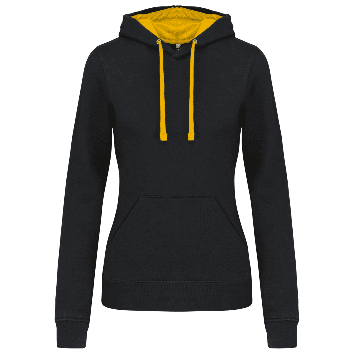 Damessweater met capuchon in contrasterende kleur