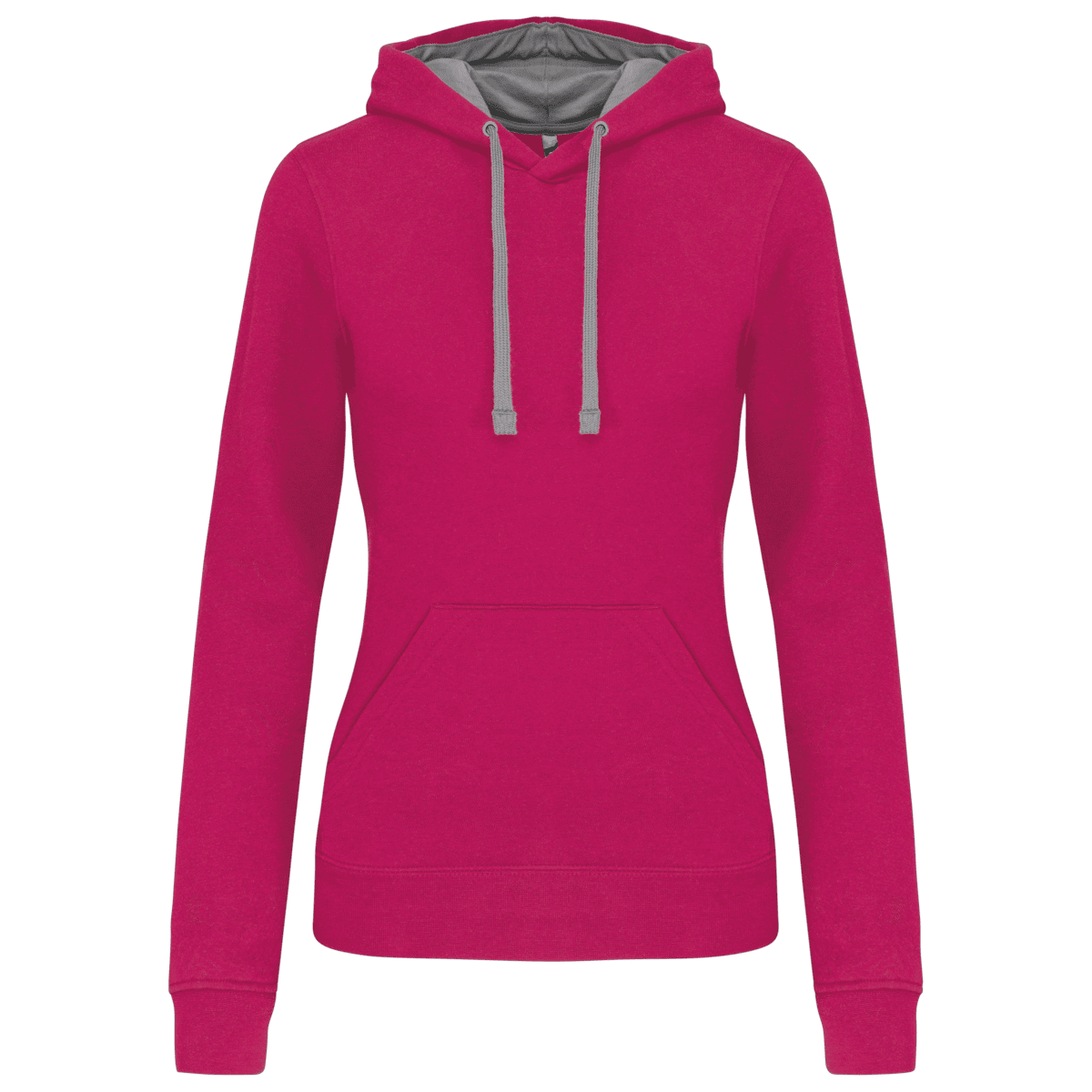 Damessweater met capuchon in contrasterende kleur