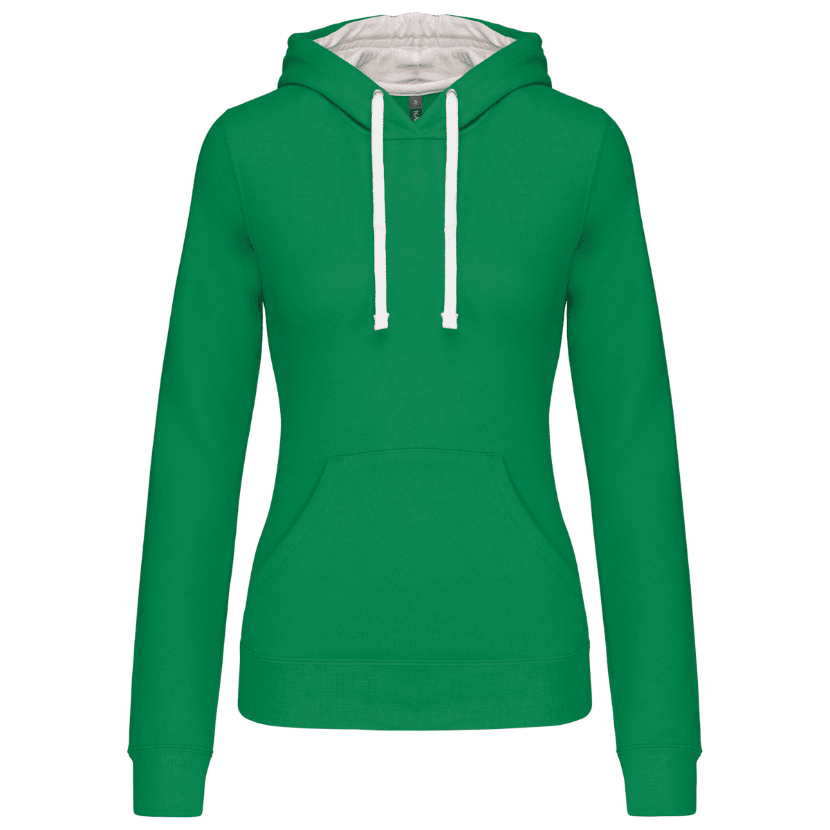 Damessweater met capuchon in contrasterende kleur