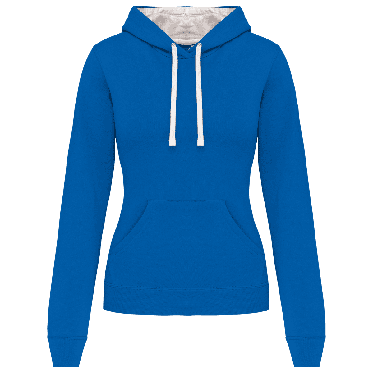 Damessweater met capuchon in contrasterende kleur