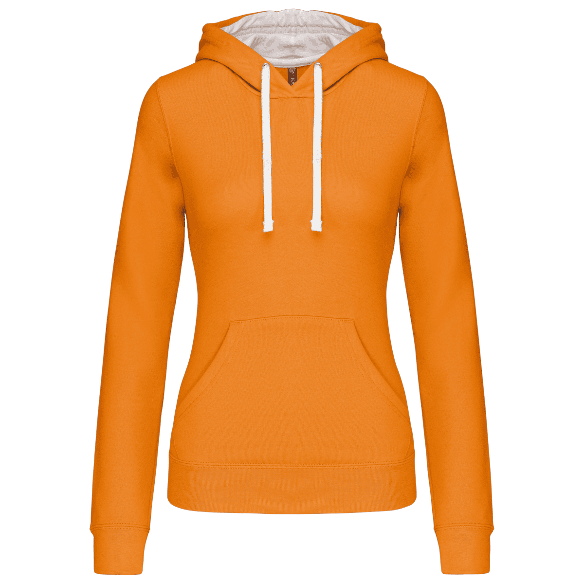 Damessweater met capuchon in contrasterende kleur