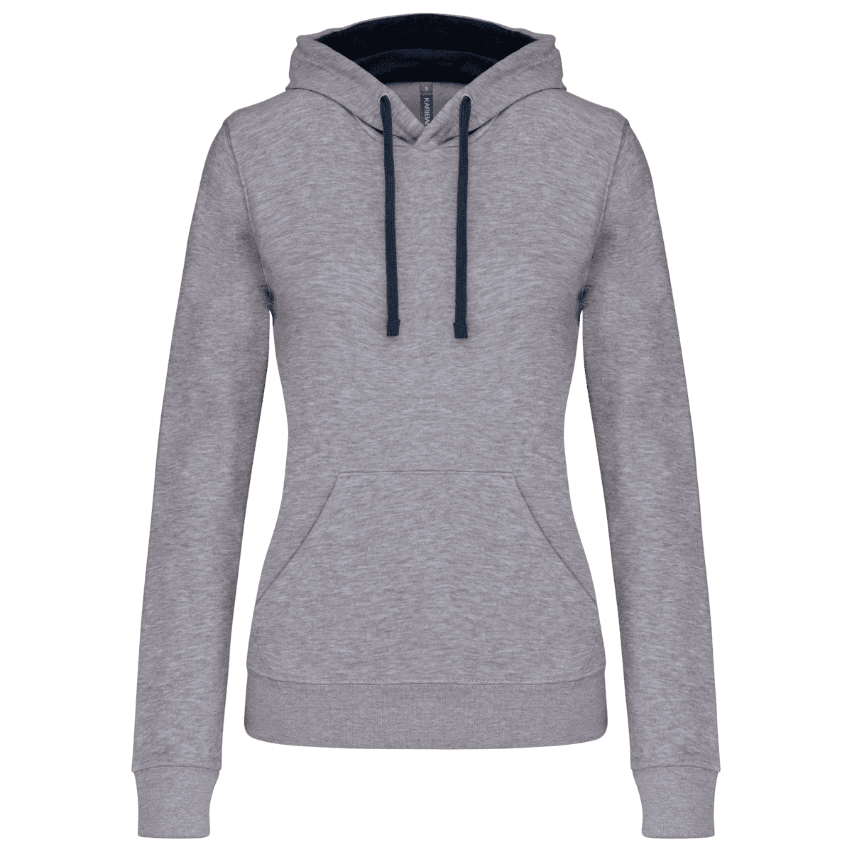 Damessweater met capuchon in contrasterende kleur
