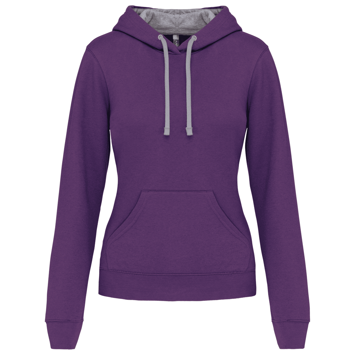 Damessweater met capuchon in contrasterende kleur