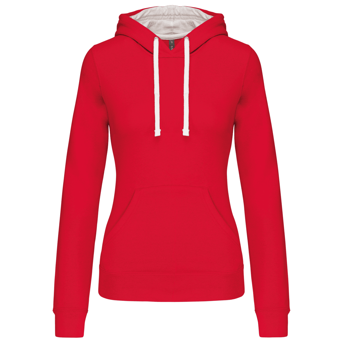 Damessweater met capuchon in contrasterende kleur