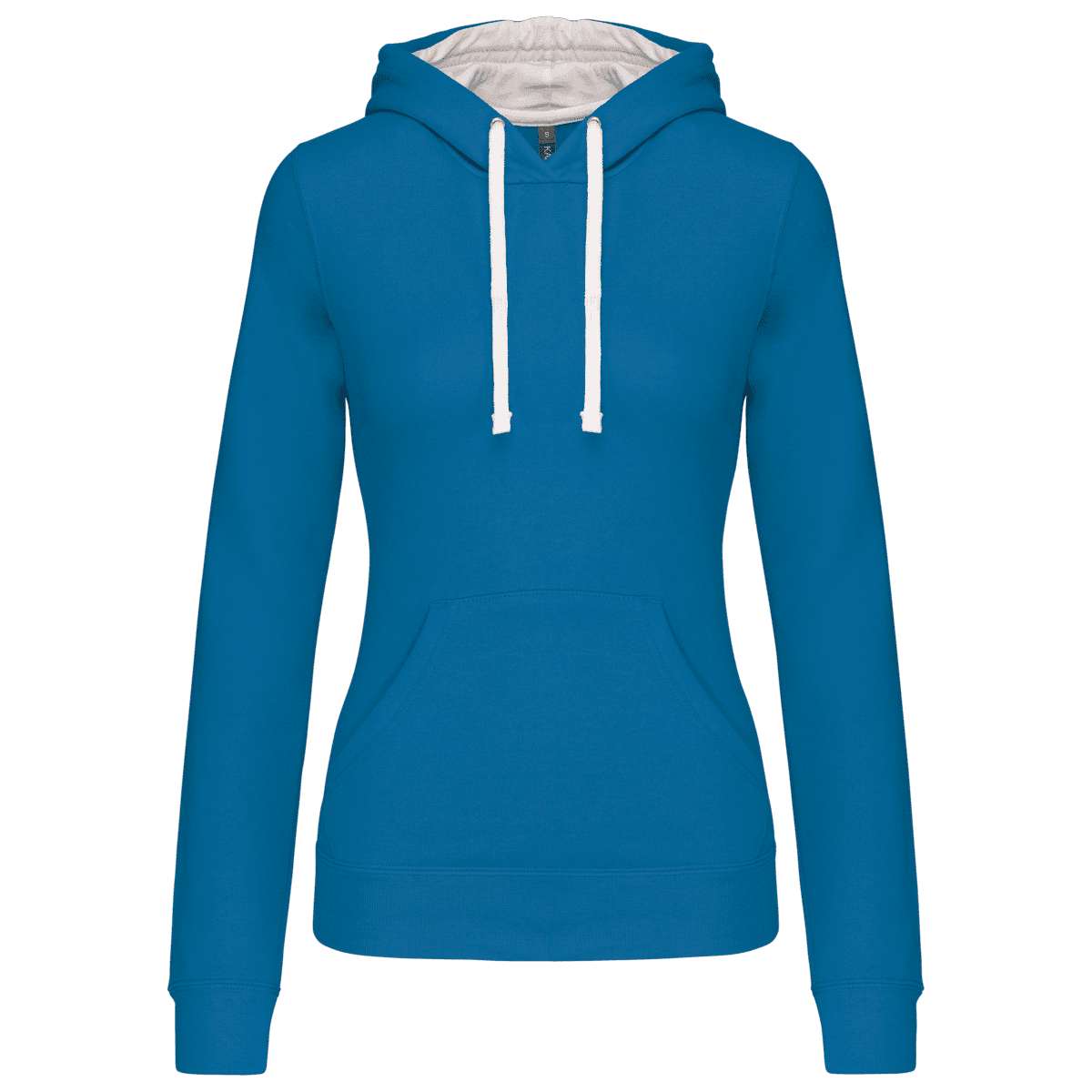 Damessweater met capuchon in contrasterende kleur