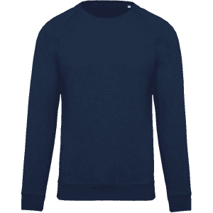 Herensweater BIO ronde hals raglanmouwen