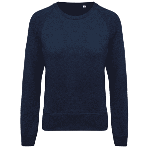 Damessweater BIO ronde hals raglanmouwen