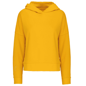 Bio lounge damessweater met capuchon