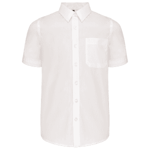 Kinder poplin overhemd korte mouwen