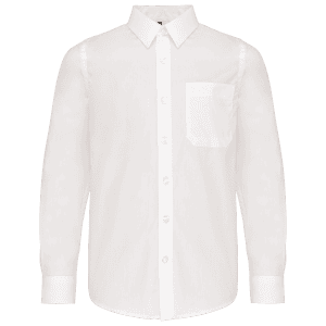 Kinder poplin overhemd lange mouwen