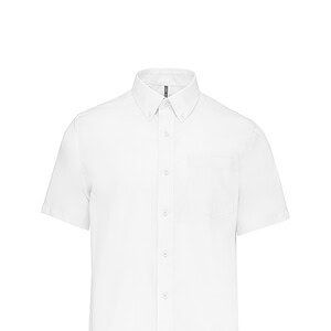 Heren non-iron micro sergé overhemd korte mouwen