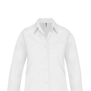 Dames poplin blouse lange mouwen