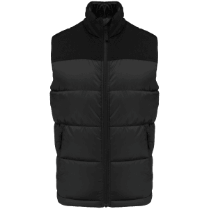Tweekleurige gewatteerde bodywarmer uniseks
