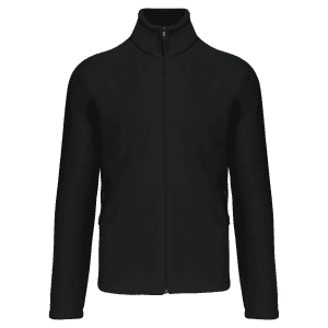 Microfleece met rits en raglanmouwen heren