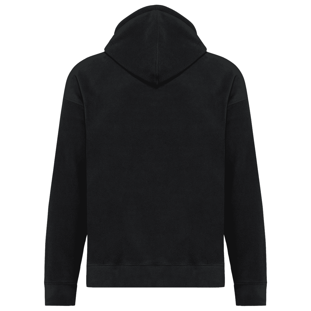 Oversized uniseks sweater met capuchon van gerecycled fleece - Afbeelding 2