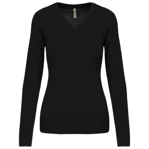 Dames pullover met v-hals
