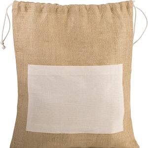 Tas van jutecanvas met koordjes