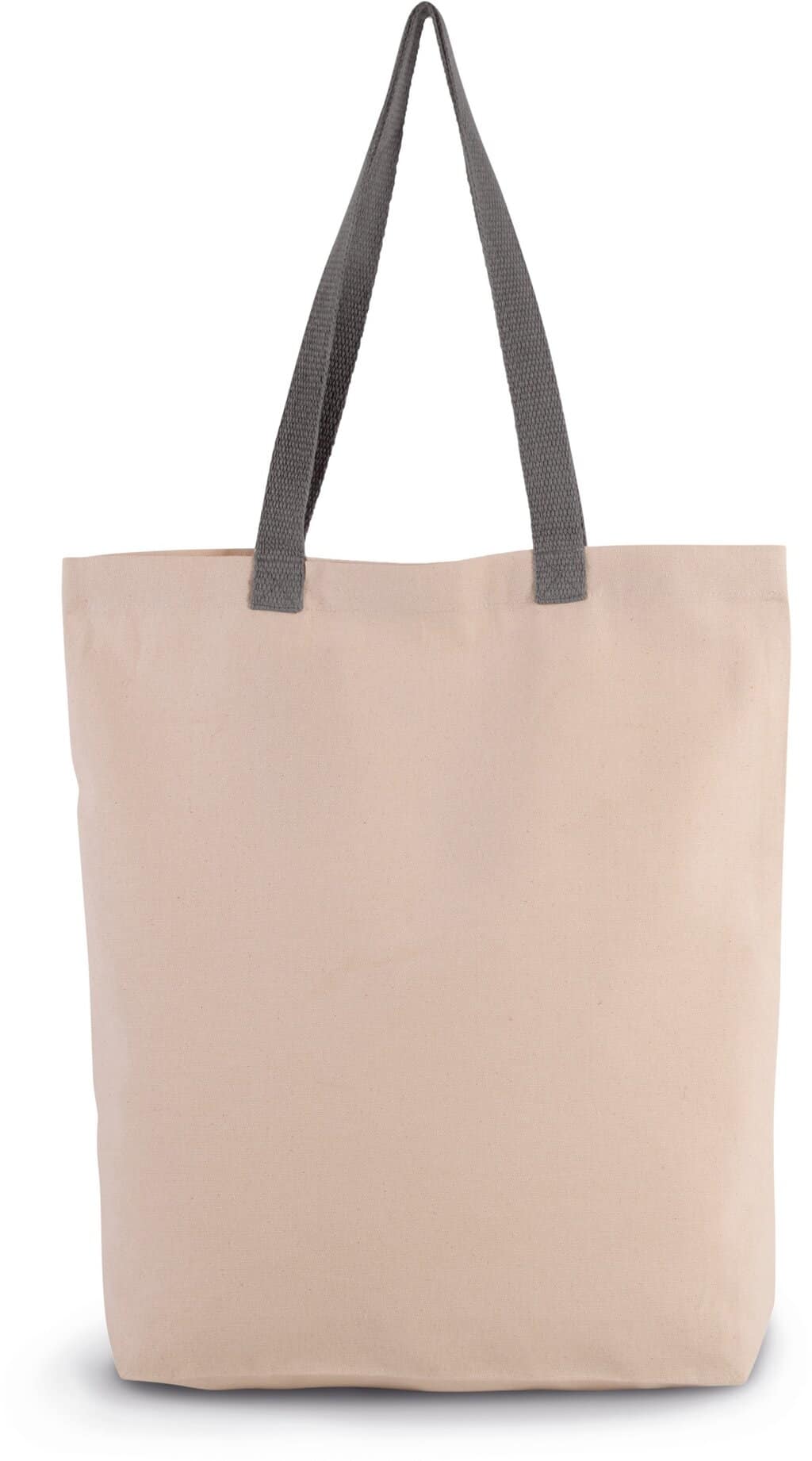 Shopper met plooi en contrasterend hengsel