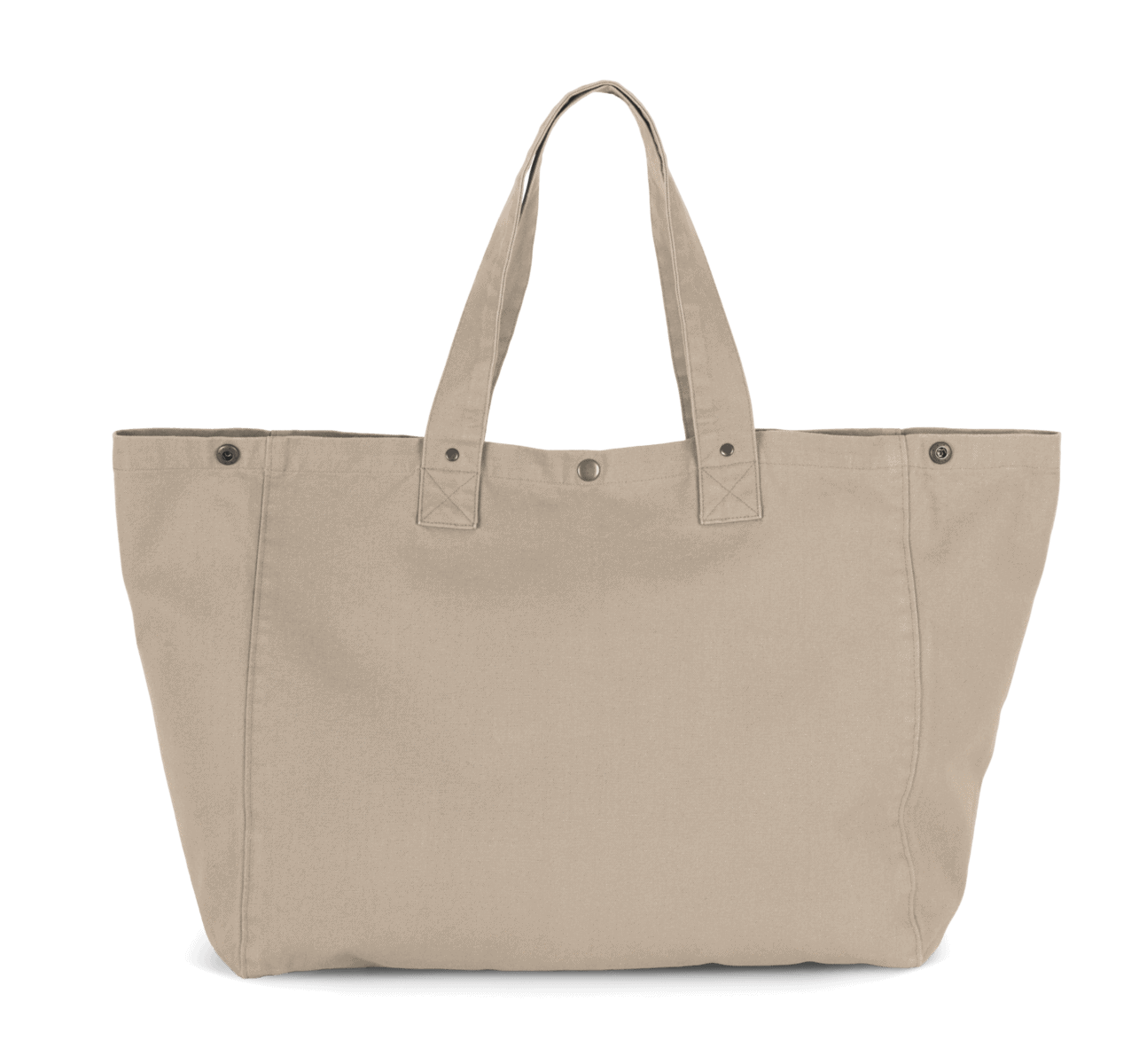 Shopper van verwassen katoen