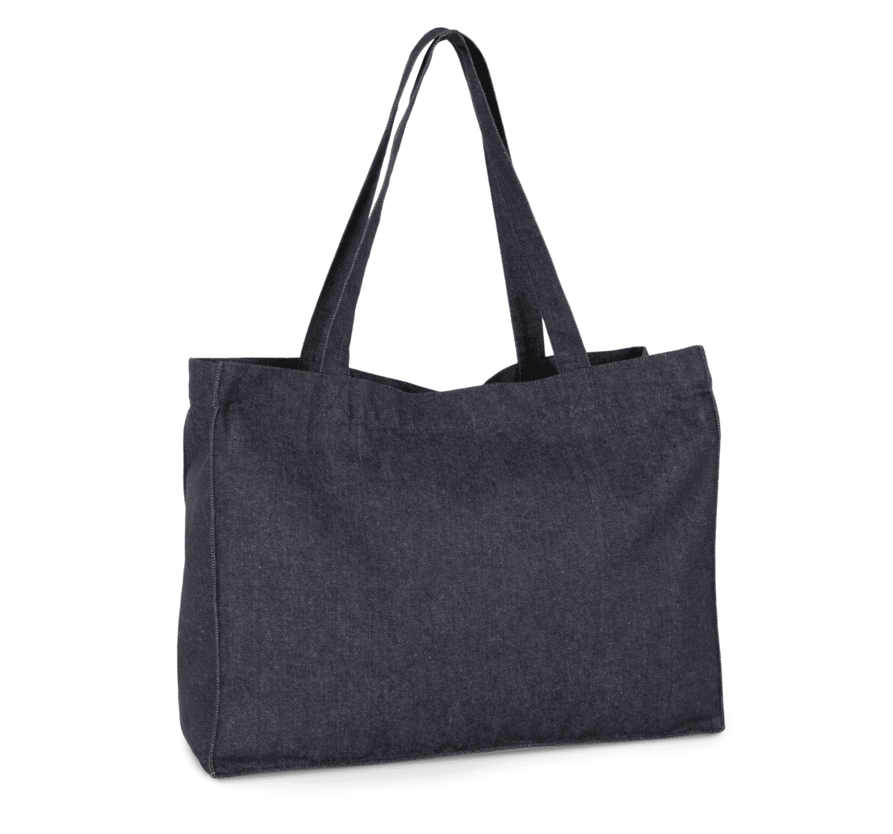 Grote shopper in denim - Afbeelding 2