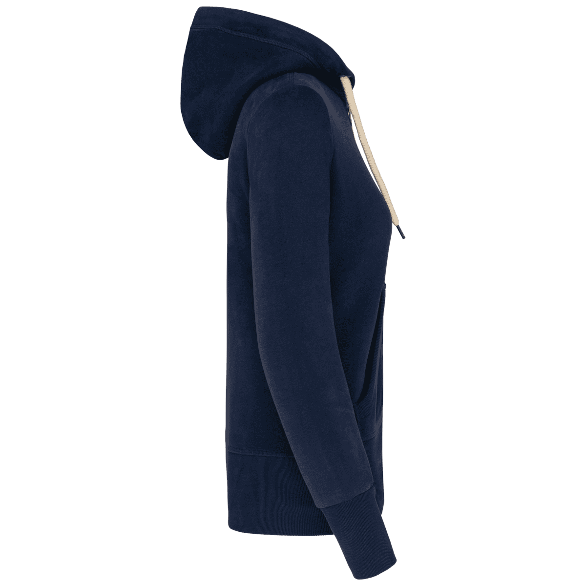 Vintage damessweater met rits en capuchon