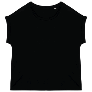 Ecologisch dames t-shirt met mouwen met omslag