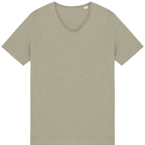 Ecologisch slub heren-T-shirt onafgewerkte randen