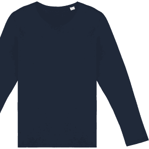 Ecologisch verwassen uniseks T-shirt lange mouwen