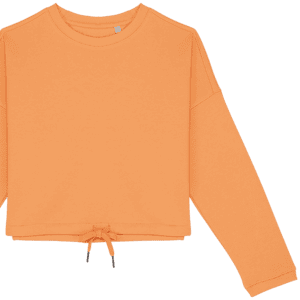 Ecologische cropped damessweater met ronde hals