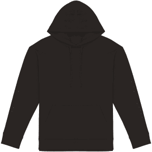 Ecologische uniseks sweater met capuchon en afhangende mouwen French Terry