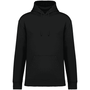 Ecologische uniseks sweater met capuchon en afhangende mouwen in geborsteld fleece