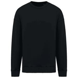 Duurzame oversized verwassen uniseks sweater met ronde hals