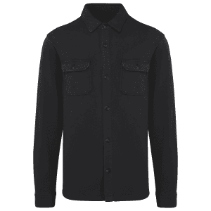 Ecologisch verwassen herenoverhemd in geborsteld fleece