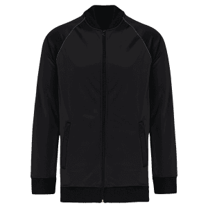 Unisex trainingsjas met rits en biesje