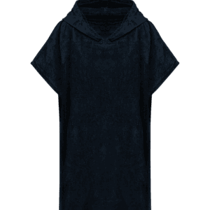 Uniseks poncho met capuchon van badstof