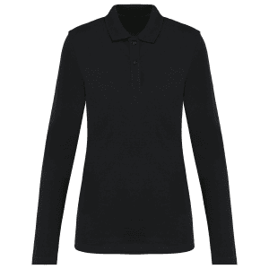 Supima® damespolo lange mouwen