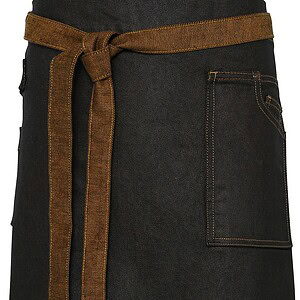 Division - Waxed look denim waist apron