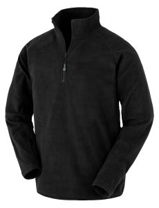 Gerecycled microfleece met ritskraag