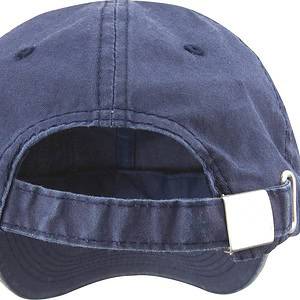 Washed Fine Line Cotton Cap with Sandwich Peak